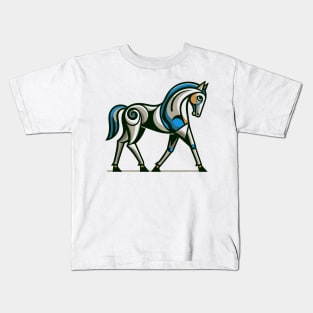 Horse illustration. Illustration of a horse in cubism style Kids T-Shirt